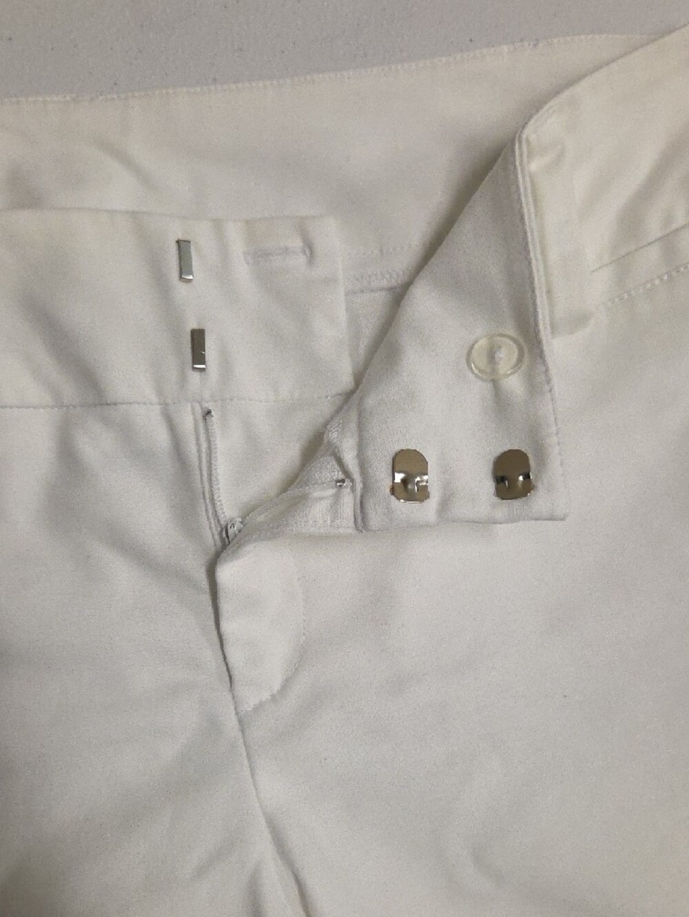 A.G.B. Classic White Flat-Front Slim Women Office Casual Dress Pants Size 8 - Picture 3 of 4